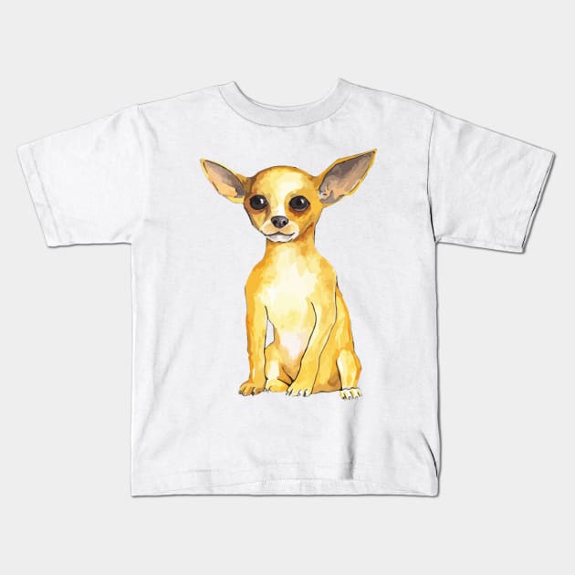 Cute dog art Kids T-Shirt by theanomalius_merch